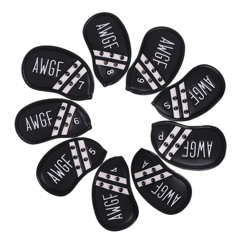 

9Pcs/Set Golf Iron Headcover 4-9 P S A Club Head Cover Number Case Sport Golf Training Equipment