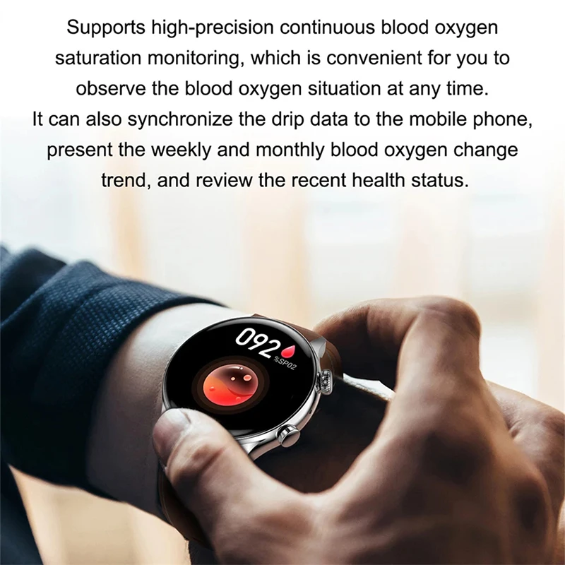 2022 NFC Men Smart Watch AMOLED 390*390 HD Screen Always Show Time Bluetooth call SmartWatch Men IP68 Waterproof for Android IOS