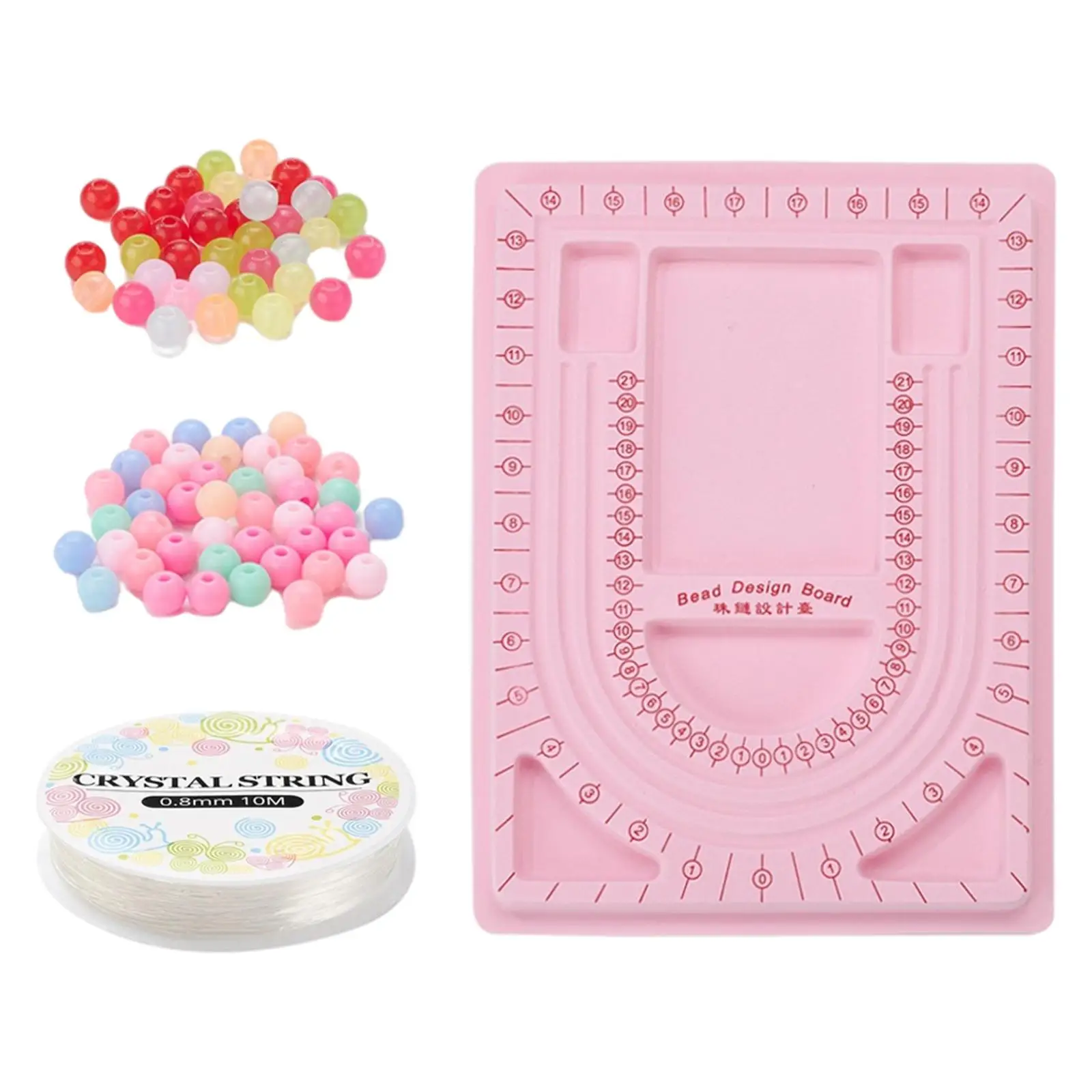 

Acrylic Round Beads Jewelry Making Kit, Creative Bead Design Board for Girl Crafts