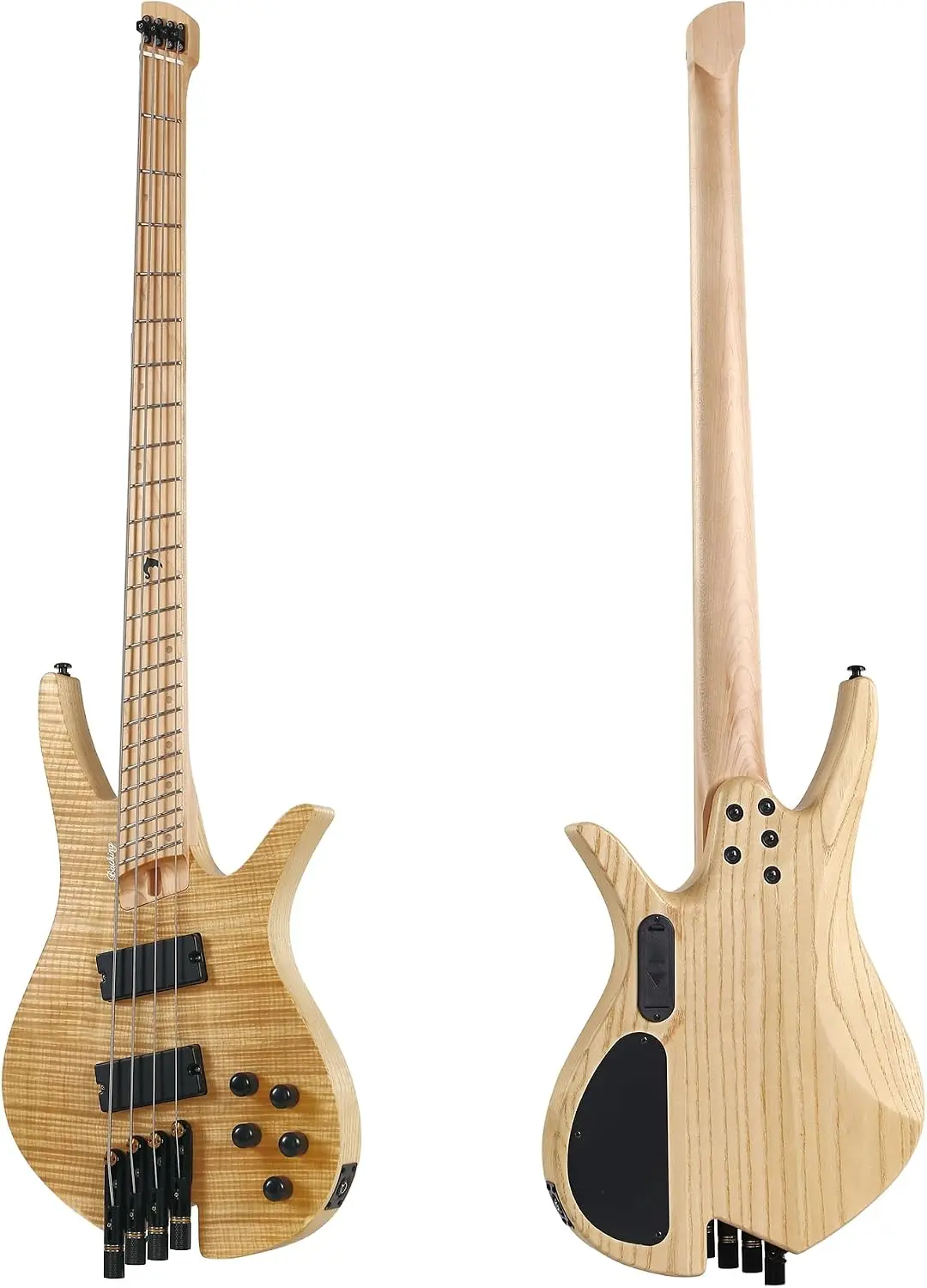Фото Электрогитара Batking Travel Headless Bass, 4 струны, фиксированный бридж, с чехлом для переноски №2