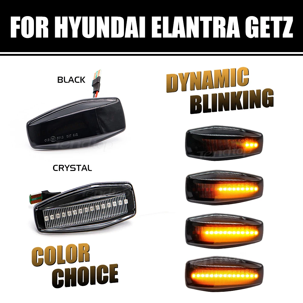 

LED Dynamic Side Marker Light Turn Signal Lamp For Hyundai I10 Trajet Sonata Elantra Getz XG Tucson Terracan Coupe Matrix Kia