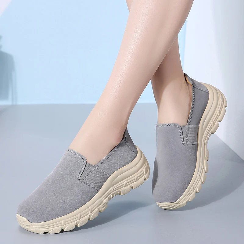 Women Sneakers Comfortable Walking Shoes Lightweight Casual Shoes Breathable Thick Bottom Increasing Height Zapatillas