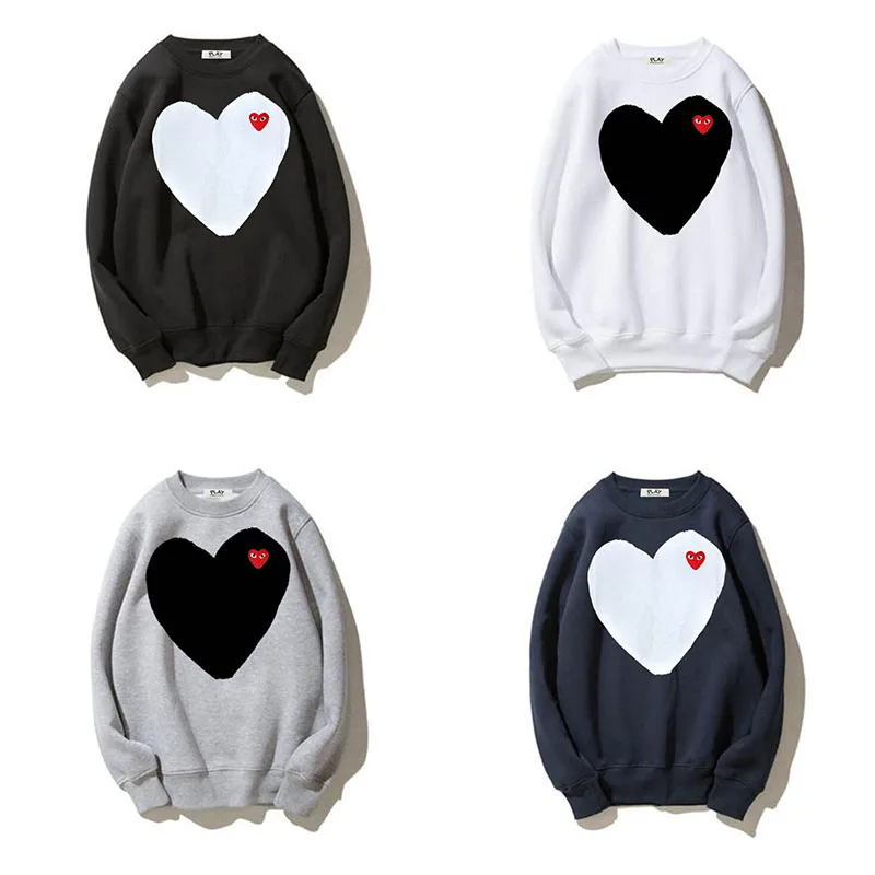 

Толстовка PLAY мужская осенне-зимняя с вышивкой Love, пуловер с круглым вырезом и длинными рукавами, толстовки для женщин, свободные хлопковые п...