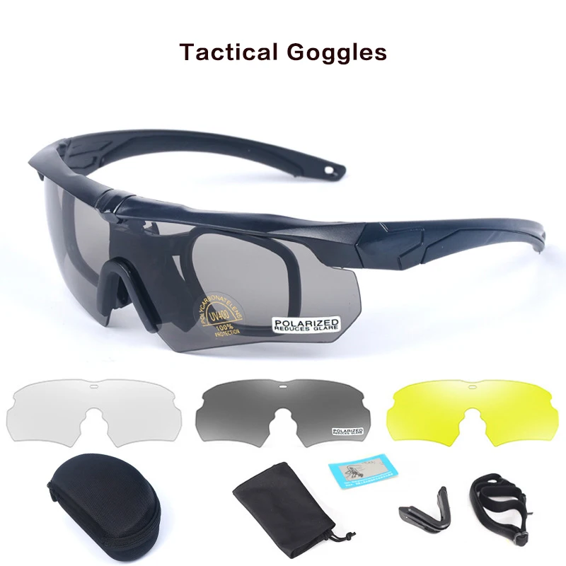 Gafas de sol tácticas para hombre, lentes militares de seguridad Industrial TR90, lentes militares 3/5, Deportes Militares balísticos