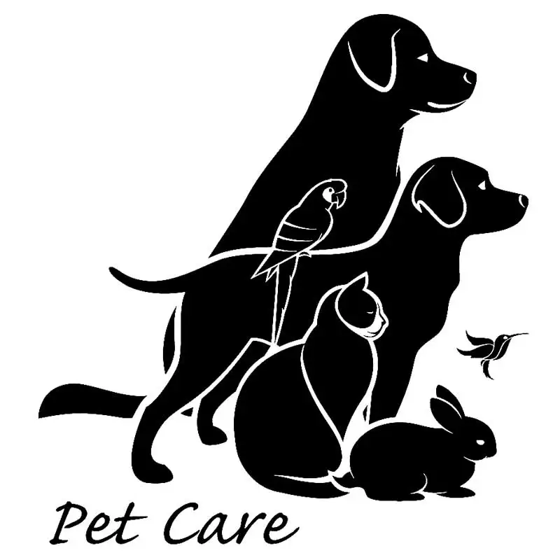 Виниловая наклейка WILOWHKY Уход за домашними животными