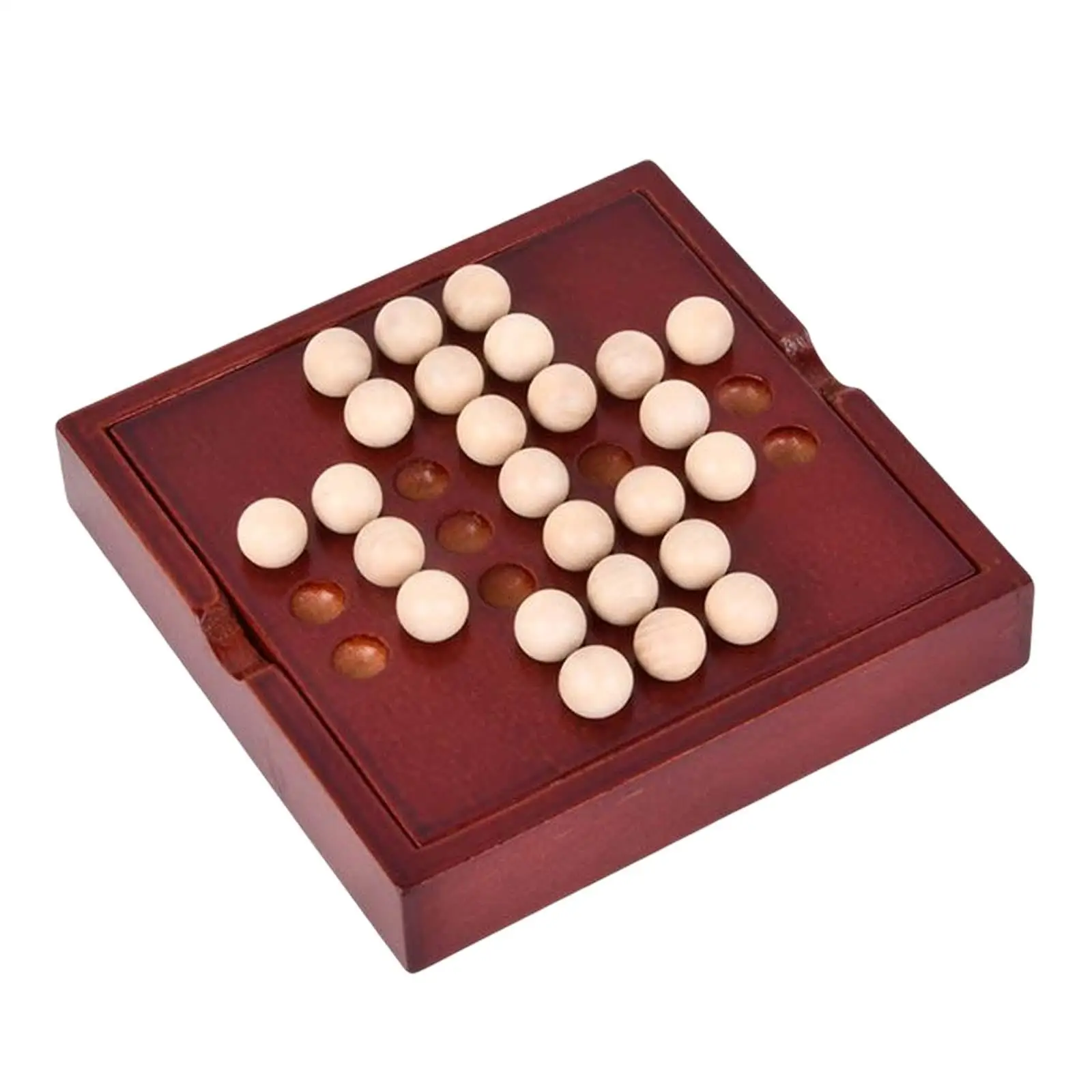 

Solitaire Board Game Wood Educational Toy for Holiday Adults Birthday Gifts