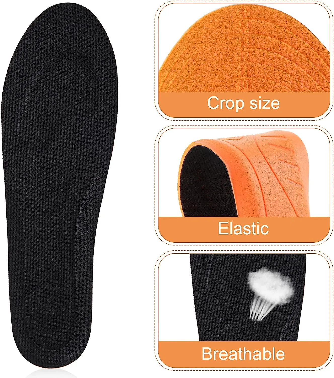 Plantar Fasciitis Feet Insoles Arch Supports Orthotics Inserts Men Women Cropped Insole Relieve Flat Feet High Arch Foot Pain