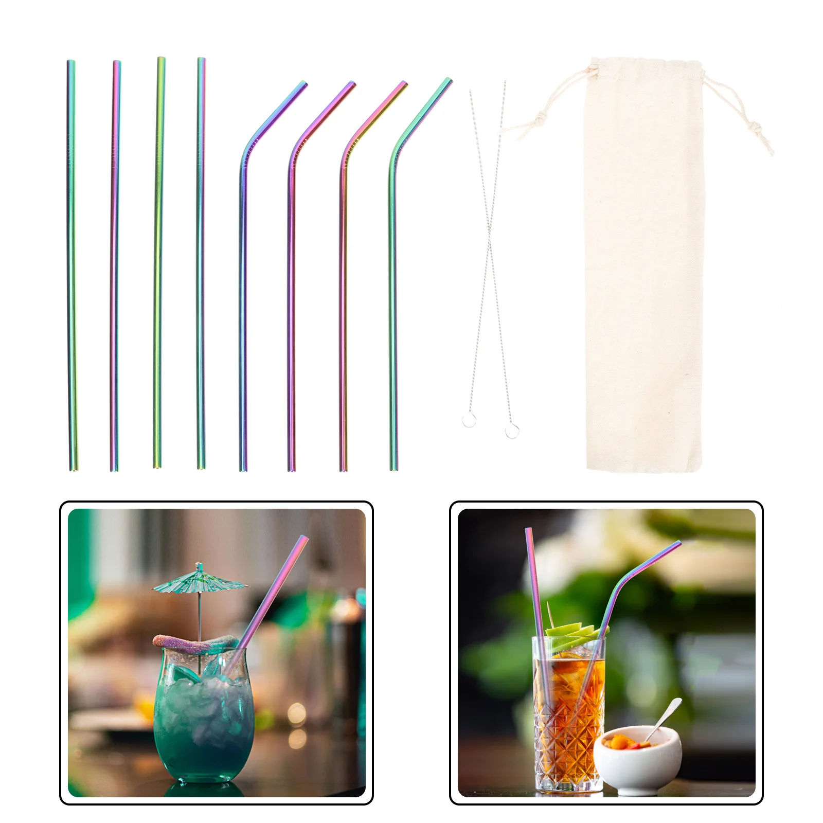 

Соломинки из нержавеющей стали, 1 комплект