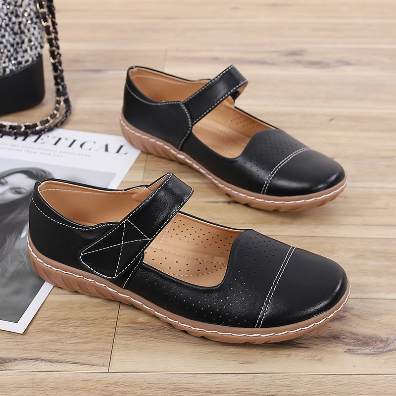 Good Quality Round Toe Mother Work Women Casual Wedges Shoes Ladies