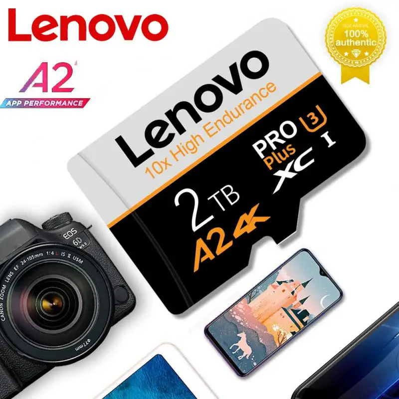 Оригинальная Lenovo 2 ТБ A2 Micro Card Class 10 TF/SD карта памяти 128 ГБ для камеры MP3/MP4 флэш-карты