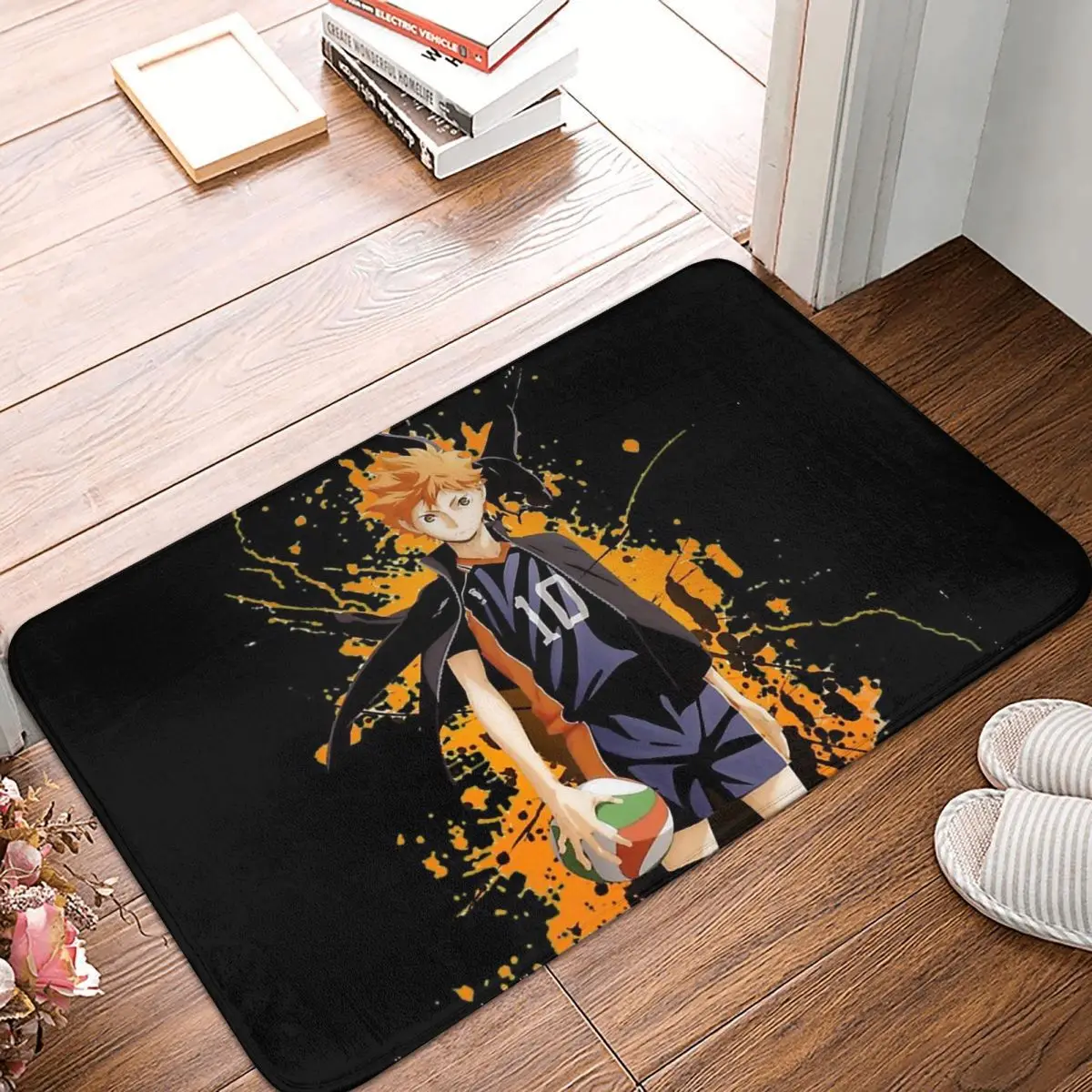 

Haikyuu Shoyo Hinata Tobio Kageyama Bathroom Mat Cool Boy Doormat Flannel Carpet Balcony Rug Home Decor