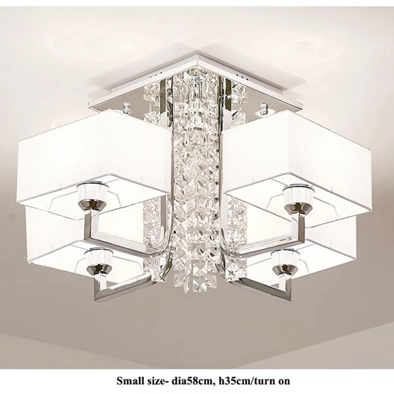

Modern Lustre Crystal Led Chandeliers Lighting Living Room Decor Led Ceiling Chandelier Lights Bedroom Chrome Metal Ceiling Lamp