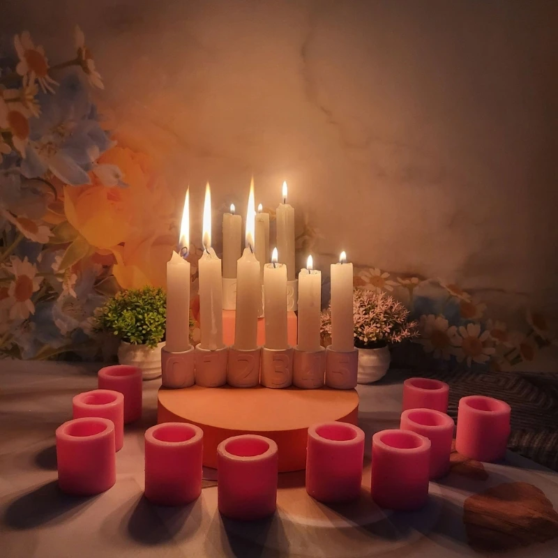 2023 Новый компактный номерной подсвечник силиконовая форма деликатный для