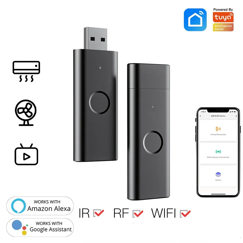 

Tuya WiFi Controller RF+IR USB Universal Remote Controller Home Appliances Smart Controller RF Appliances Tuya Smart/ Smart Life