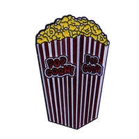 movie theater snack box popcorn television brooches badge for bag lapel pin buckle jewelry gift for friends