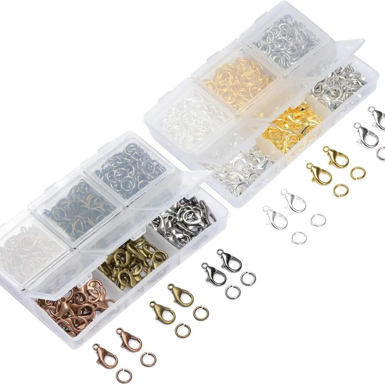 870 шт. 6 футляров застежка-лобстер кольцо с замкнутой петлей браслет ожерелье