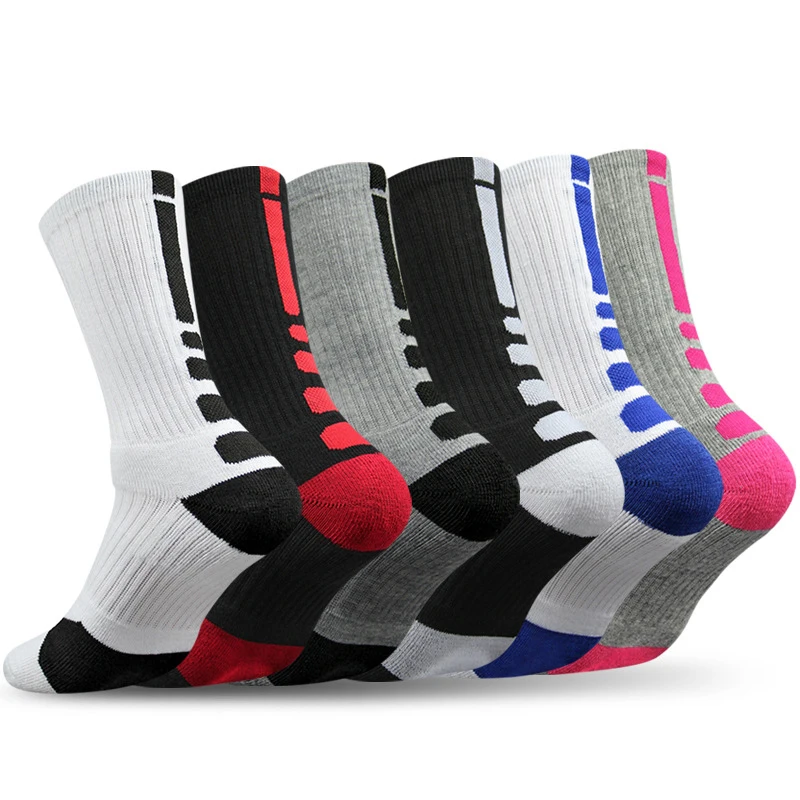 

Cycling Sports Socks Mid-Calf Men Socks Basketball Socks Professional Men Thicken Bicycle Sock Breathable Absorb Sweat Stockings