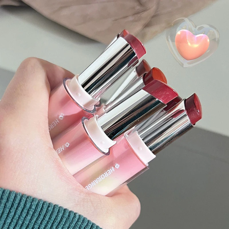 Фото Губная помада HERORANGE Water Gloss Mirror Lipstick Crystal Jelly Transparent Lip Stick, увлажняющая, стойкая, с эффектом зеркального блеска. №4