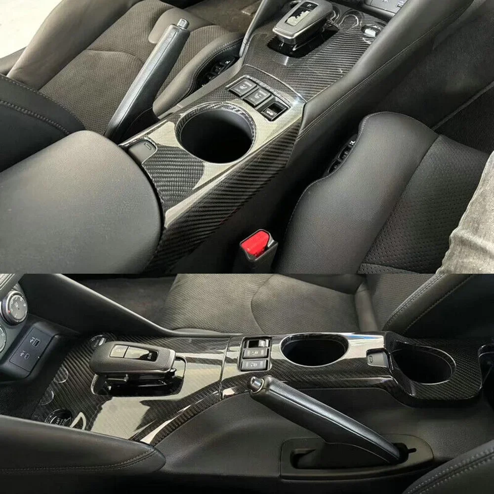 Фото Сухое углеродное волокно для Nissan Z RZ34 400z AT 2022 2023 2024, аксессуары, держатель для чашки на центральной консоли, накладка на панель №2