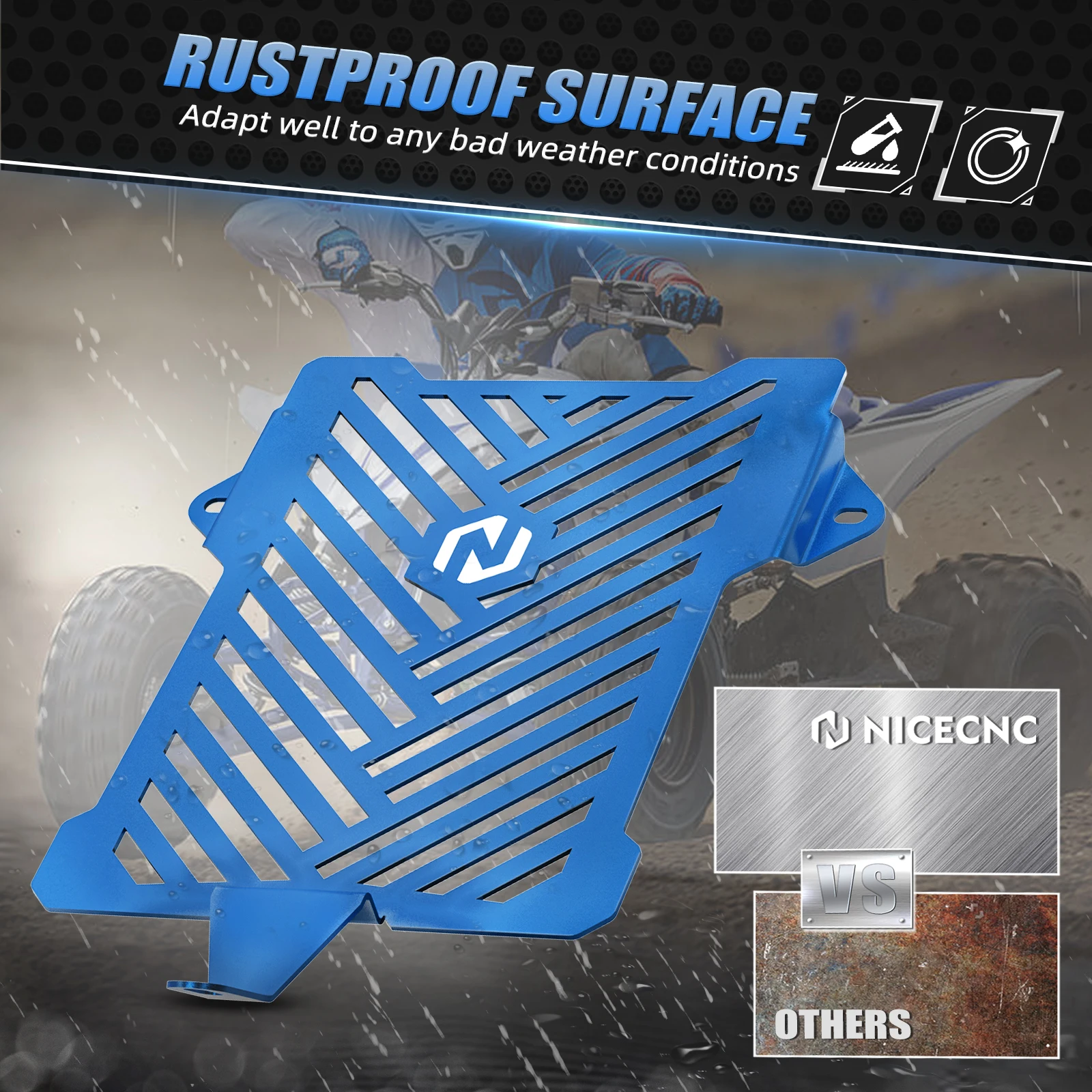 Защитная крышка радиатора для Raptor 700 700R Yamaha YFM700 R 2006-2012 алюминиевые аксессуары