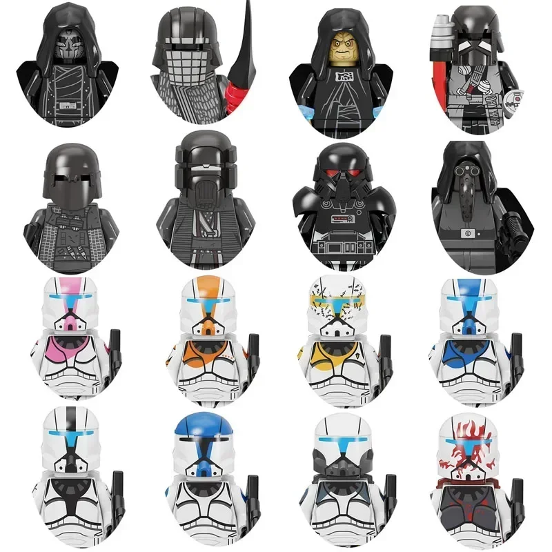 PG8296 Строительный блок из АБС-пластика Mandalorian Commander Doom 501st Имперская аниме-фигурка