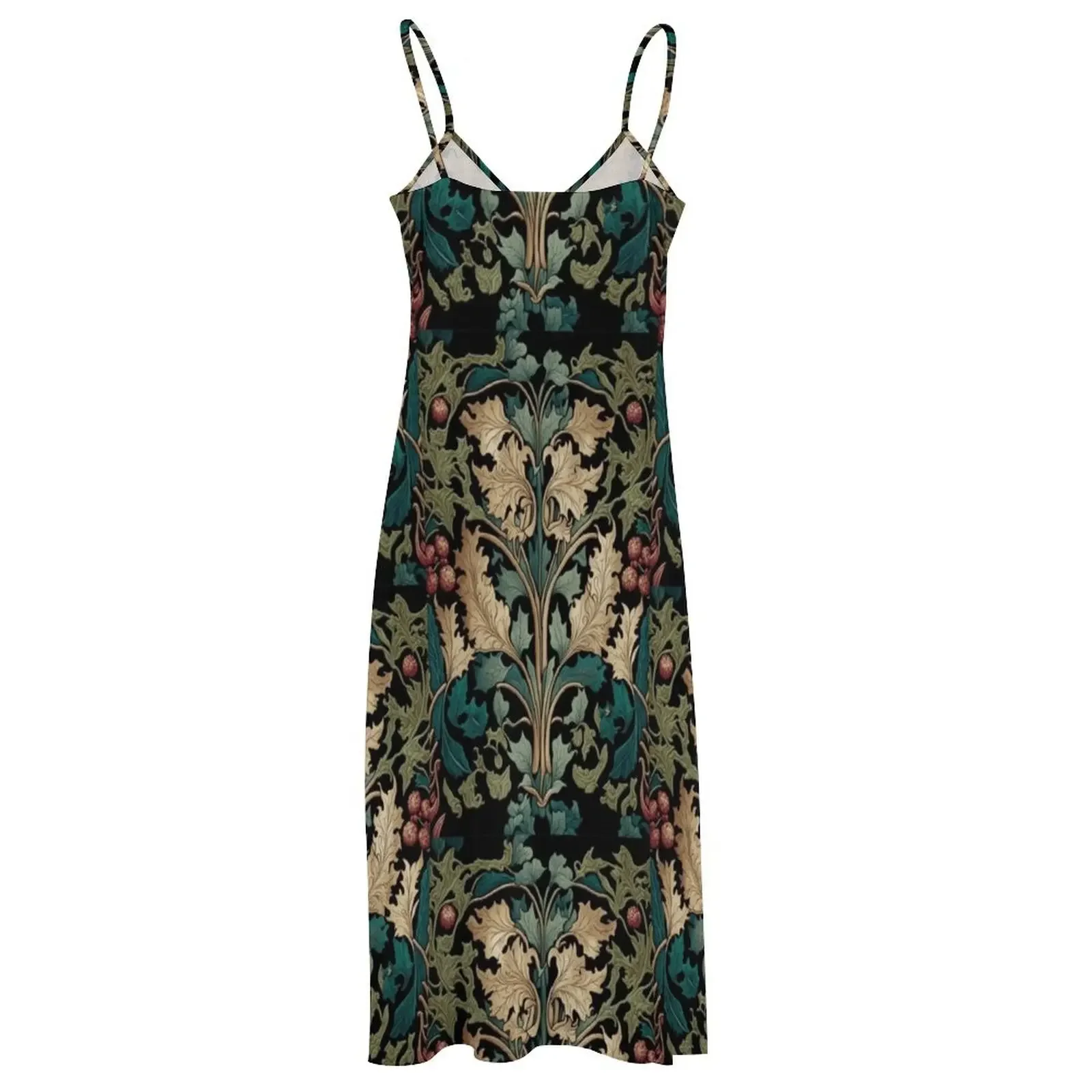 Осеннее платье без рукавов с ботаническим принтом и цветочным женский летний