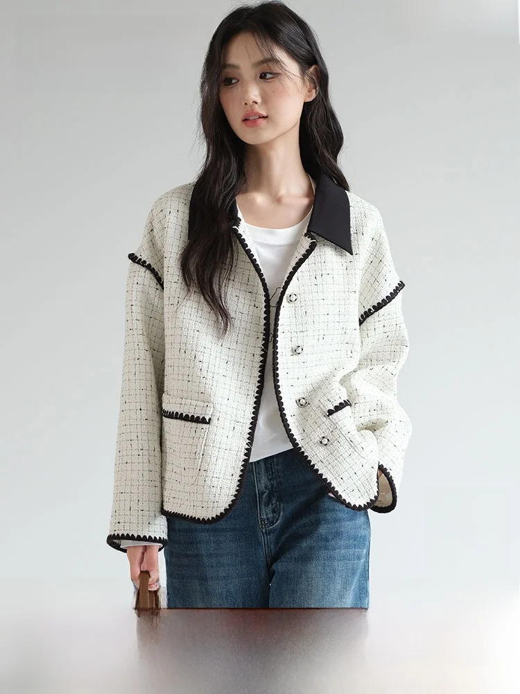 Плюс размер Lanruoshui Женская одежда больших размеров в клетку Изящная верхняя с