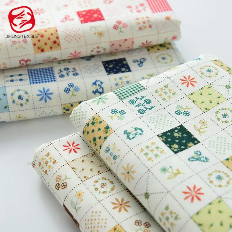 

50x145 см 100% хлопчатобумажная ткань Zakka ткань ручной работы DIY Печать Цветочный кофейный цвет лоскутное шитье материал для шитья