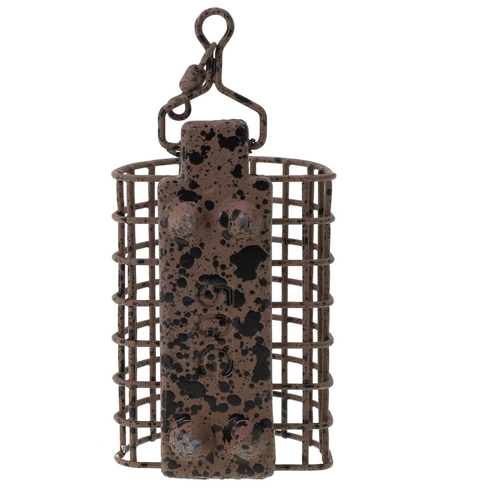 

Coarse / Carp Fishing Metal Cage Swim Feeders 20/30/40/50/60g Lure Cage Feeder Basket Round Square Metal Swivel Feeders Tackle