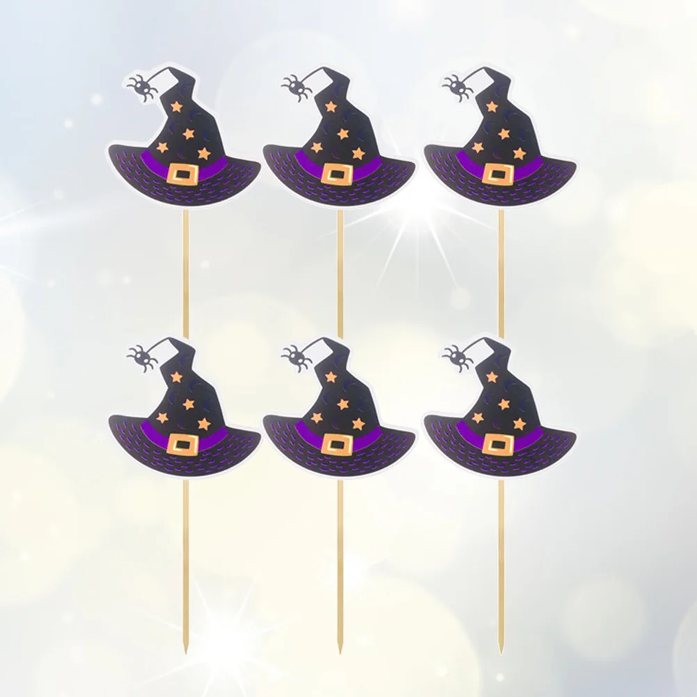 

Cupcake Toppers, 24Pcs Witch Hat Cupcake Topper, Party, Witch Hat Cake Decor, Witch Hat Cake Topper