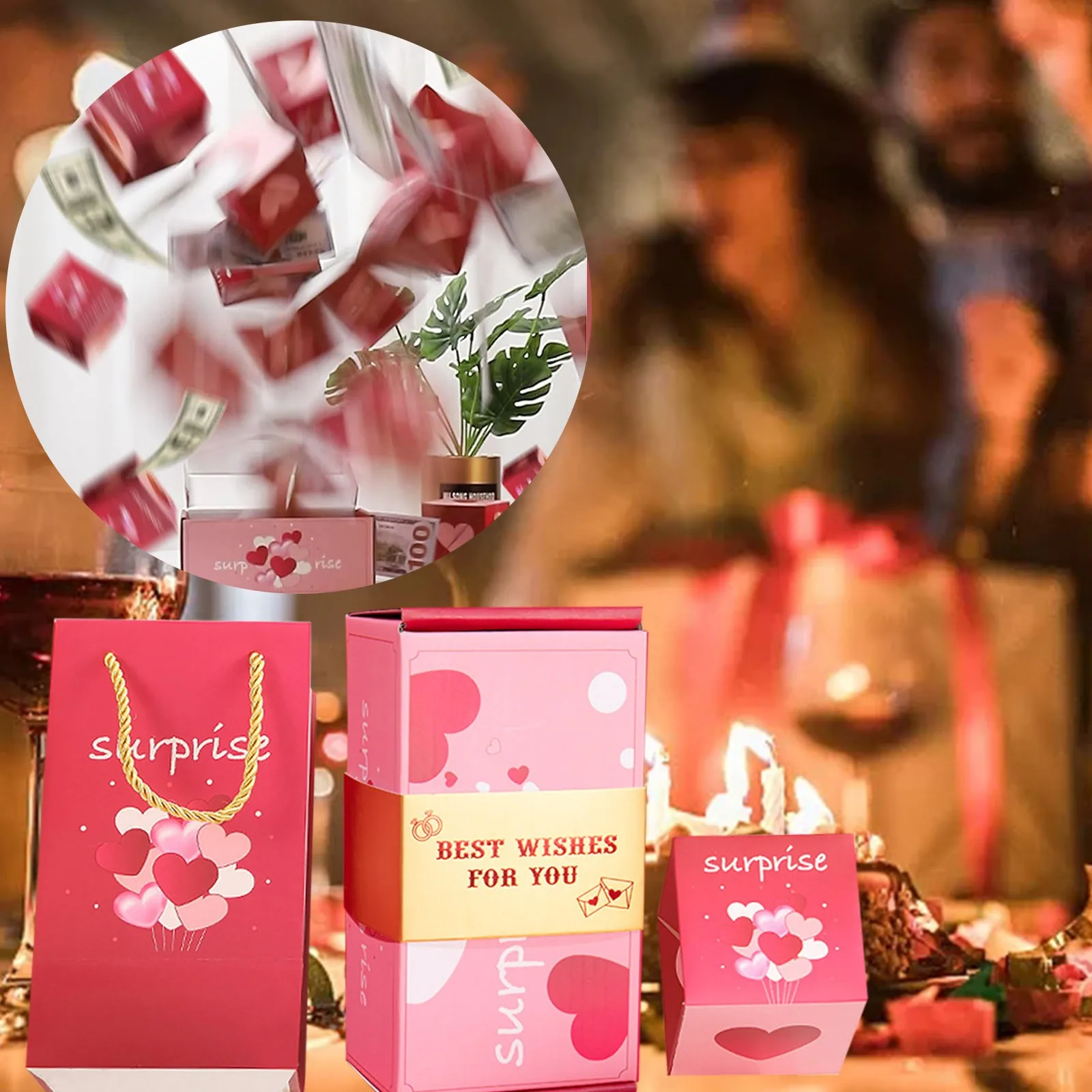 

Взрывная Подарочная коробка с сюрпризом, коробка с сюрпризом, подарочные Кубы, взрывная Подарочная коробка, подарок на день рождения, Рождество