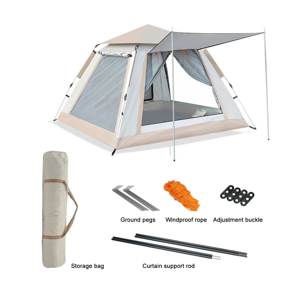 Палатка туристическая Автоматическая на 3-4 человек самораскрывающаяся