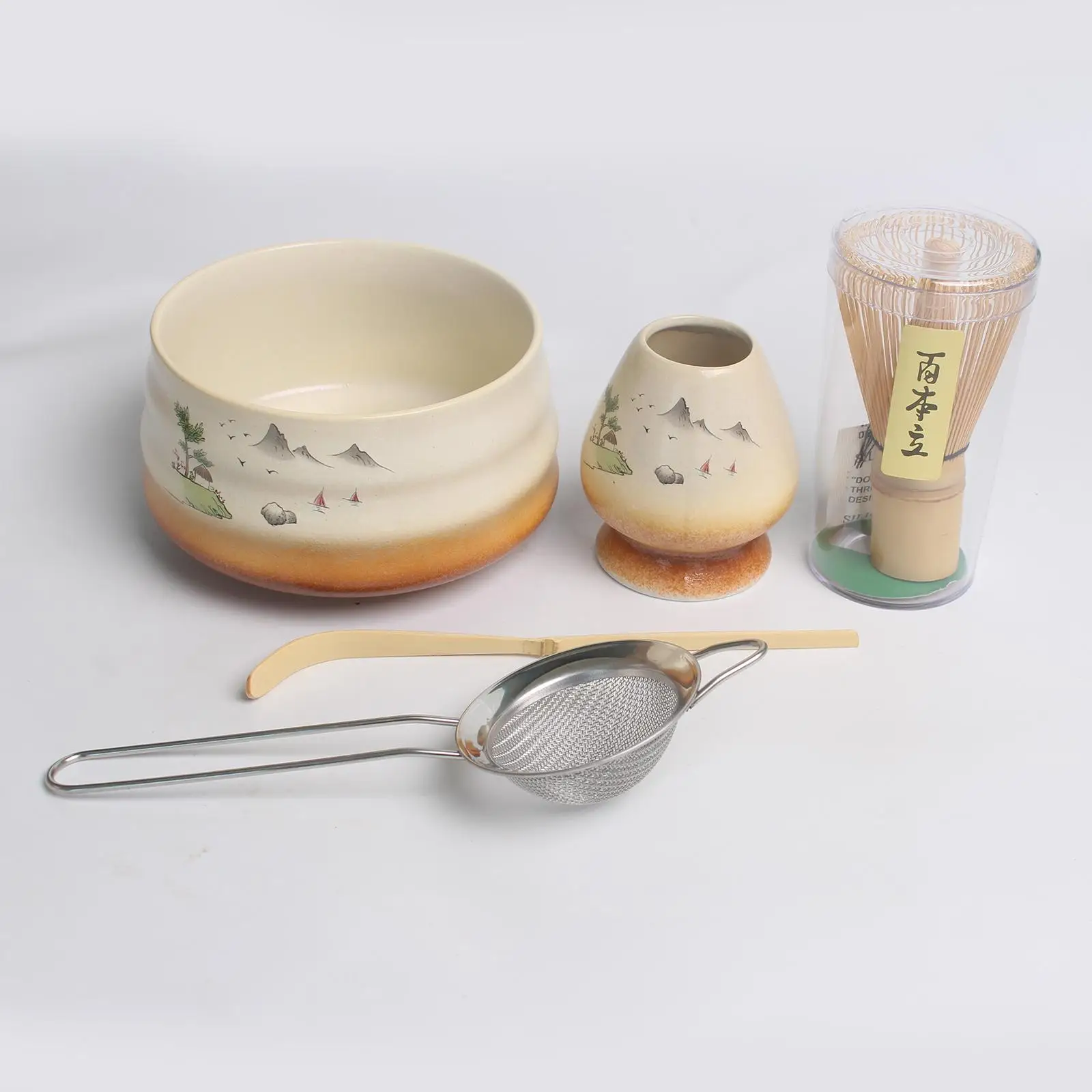 

Matcha Ceremony Kit Matcha Whisk Ceramic Whisk Holder Wedding Set