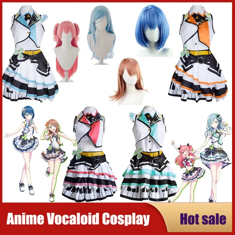 Фото Project Sekai Colorful Stage Feat Косплей Аниме Vocaloid MORE JUMP Костюм Hanasato Minori Momoi Airi Hinomori Shizuku Dressc;8,k №2