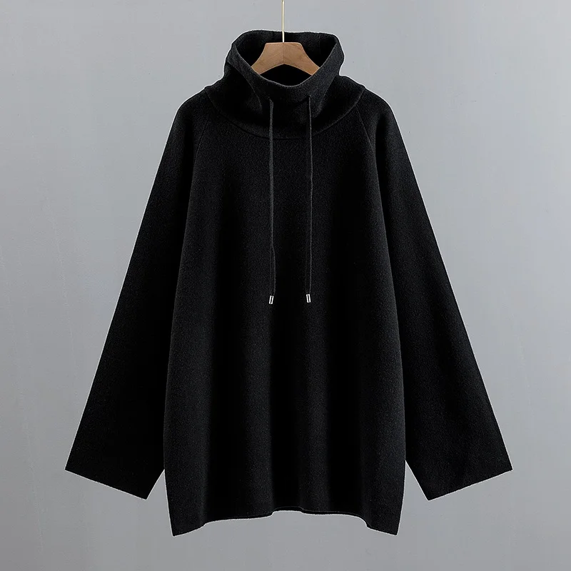 

Утепленная водолазка свободного покроя средней длины кашемировый свитер Новинка вязаный женский пуловер