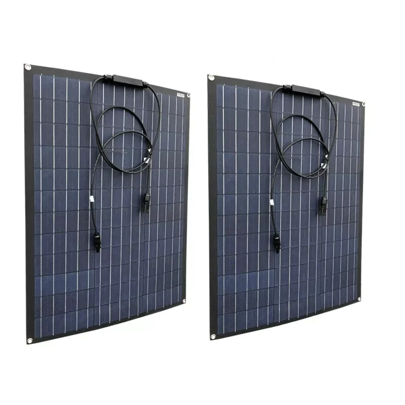 

2023NEW 18V 60W ETFE Solar Panels 2pcs Charger Solar Cell Solar Panel Charger For 12V Battery Outdoor Emergency Cars Solar Charg