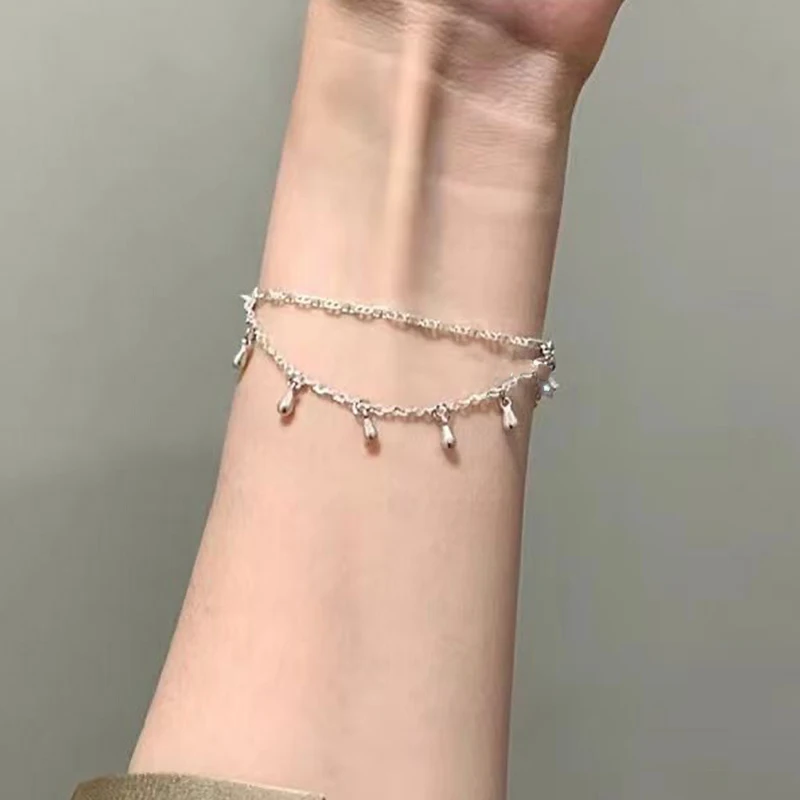 Изысканный женский браслет в Корейском стиле с подвеской виде синей звезды