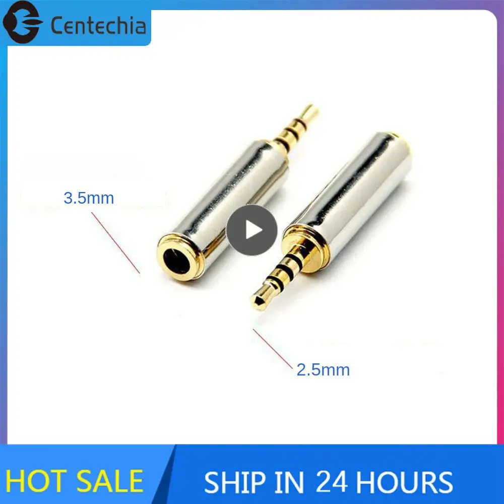 

Silver Audio Quality Fidelity Transmission Headphone Small To Large Plug Plug And Play Headphone Conversion Plug A Pack