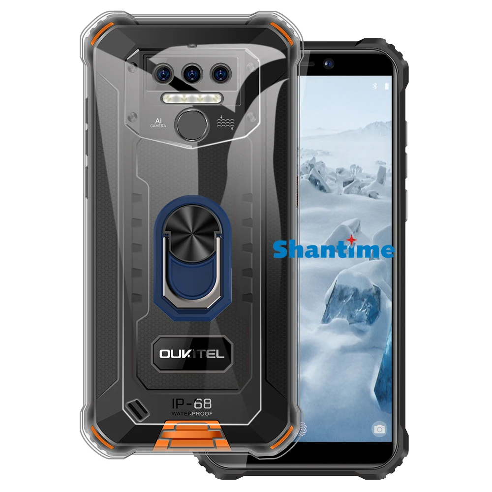 Фото Роскошный противоударный кольцевой держатель для iHunt Titan P8000 Pro 2021, Мягкий Силиконовый ТПУ защитный чехол-держатель №2
