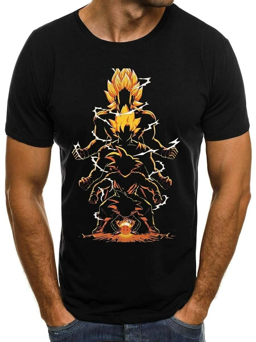 

Angry Goku Kamehameha Dbz Sport Gym Print Tshirt T-Shirt