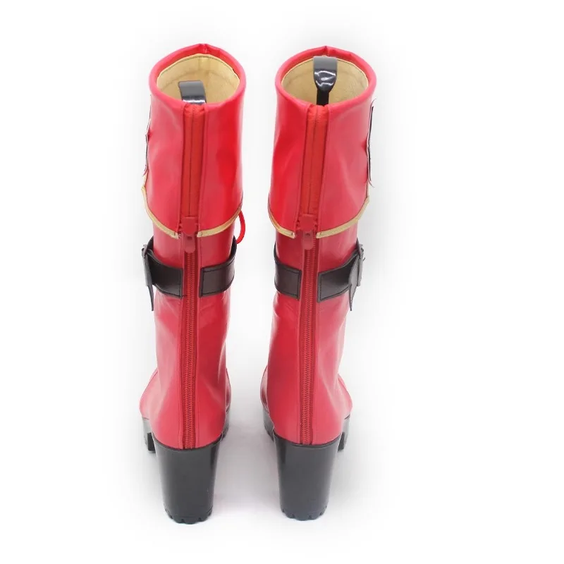 KOF Athena Asamiya Обувь для косплея Костюмированная обувь Красные ботинки ручной работы