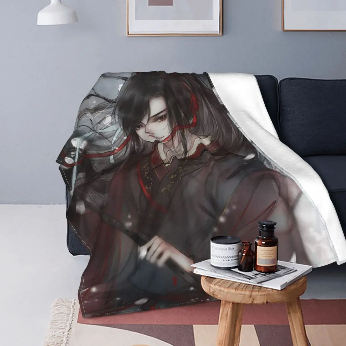 

Mo Dao Zu Shi The Untamed Blanket Lan Wangji Weiying Lgbt Wool Soft Throw Blankets for Bedspread Textile