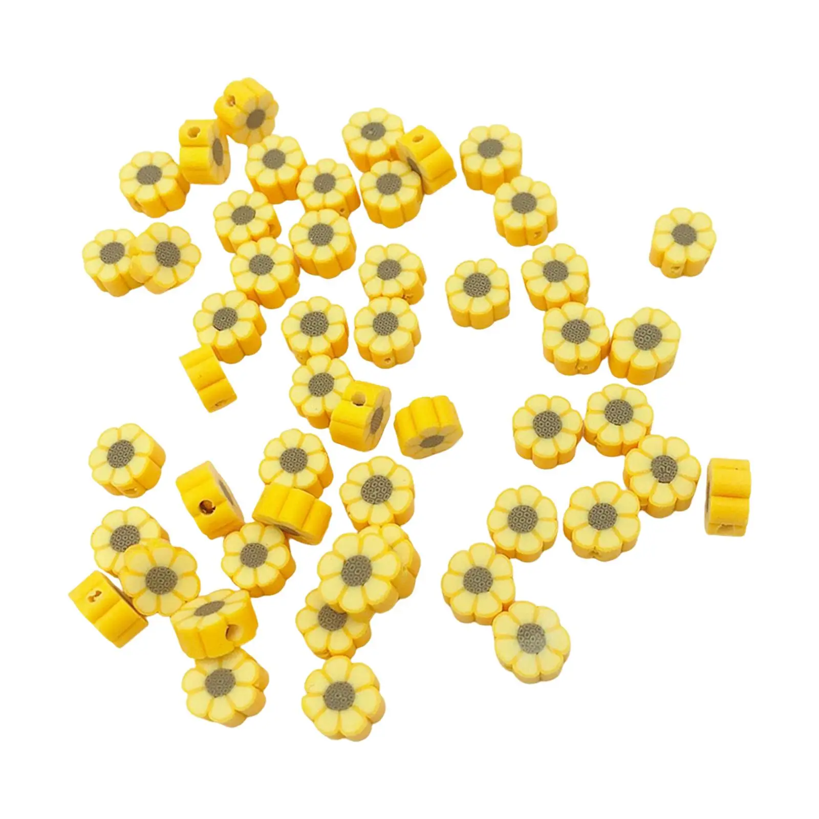 

100x Polymer Clay Beads DIY Material Crafts Charms Spacer Beads Supplies for Earring Headdresses Hair Clip Jewelry Making