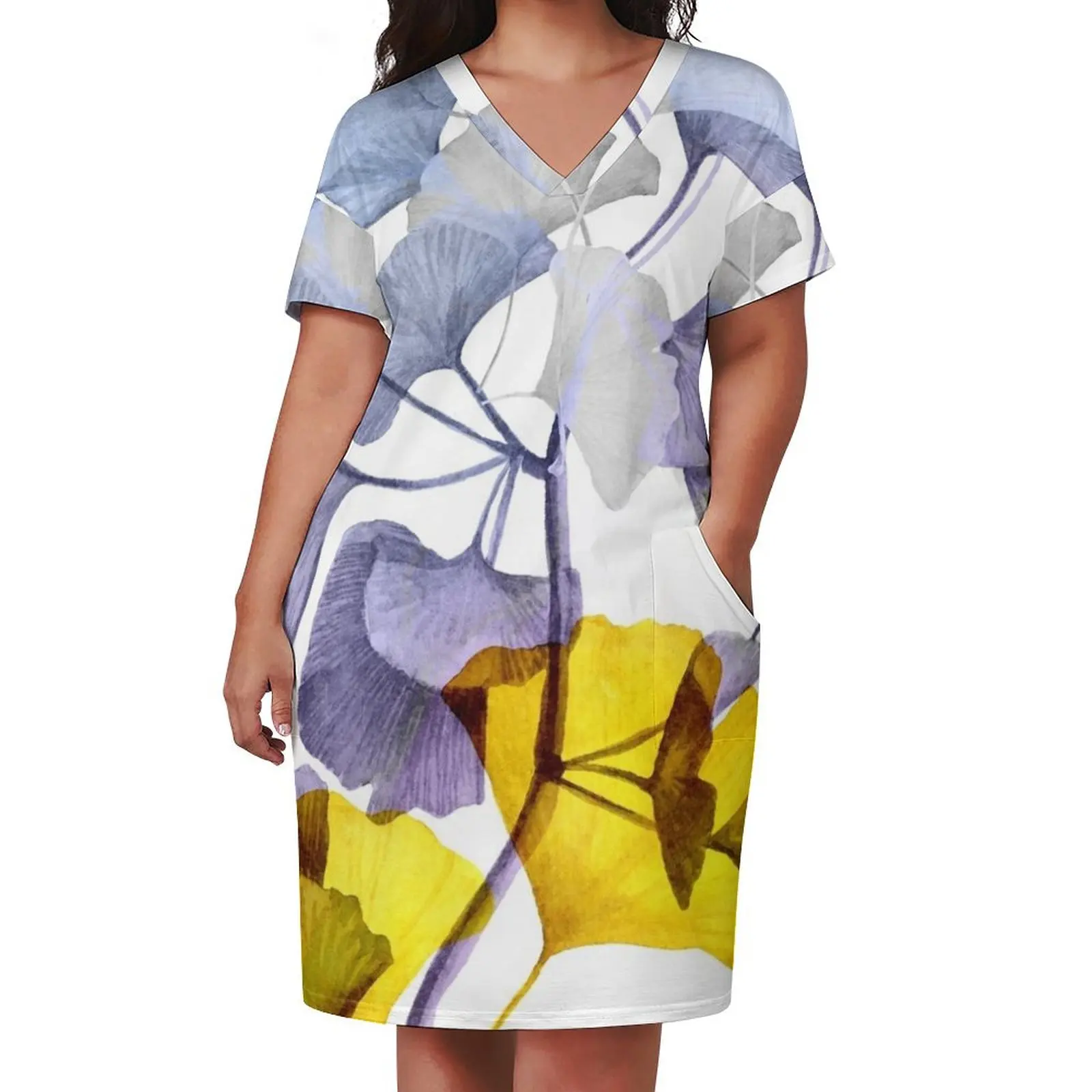 Женское свободное платье из полиэстера и спандекса Ginko