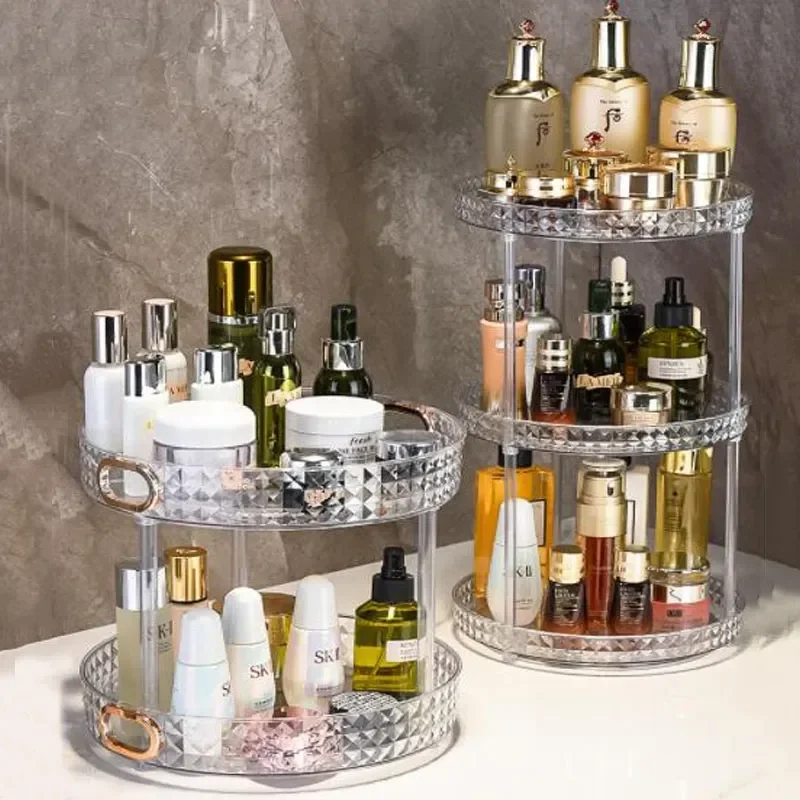 

Layers 1/2 Makeup Organizer Bathroom Holder Organizer Seasoning Rotating Storage /3 Rack Storage Perfume Organizer Kitchen Tray