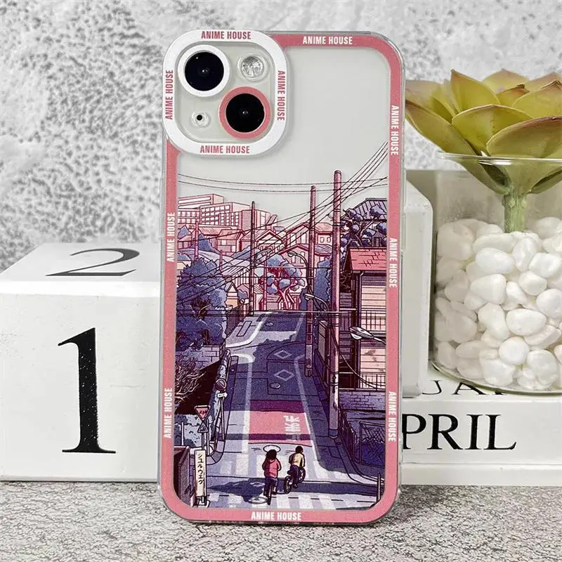 Чехол с аниме пейзажем для Xiaomi Redmi Note 12 4G 11 10 13 Pro Plus 9S 10S 12S 11S 13C 12C 9 A1 A2 9A 9C чехол