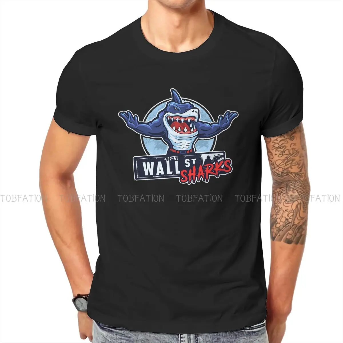

Street Sharks Jab Animated Pure Cotton TShirt Wall Classic Basic T Shirt Oversized Men Clothes Printing Trendy