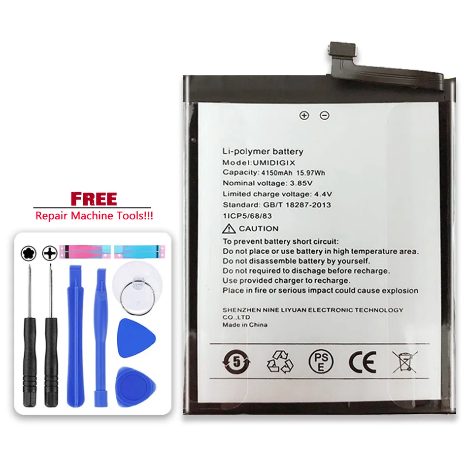 

Original Kikiss Battery 4150mAh for UMI Umidigi X Mobile Phone Bateria Batteries