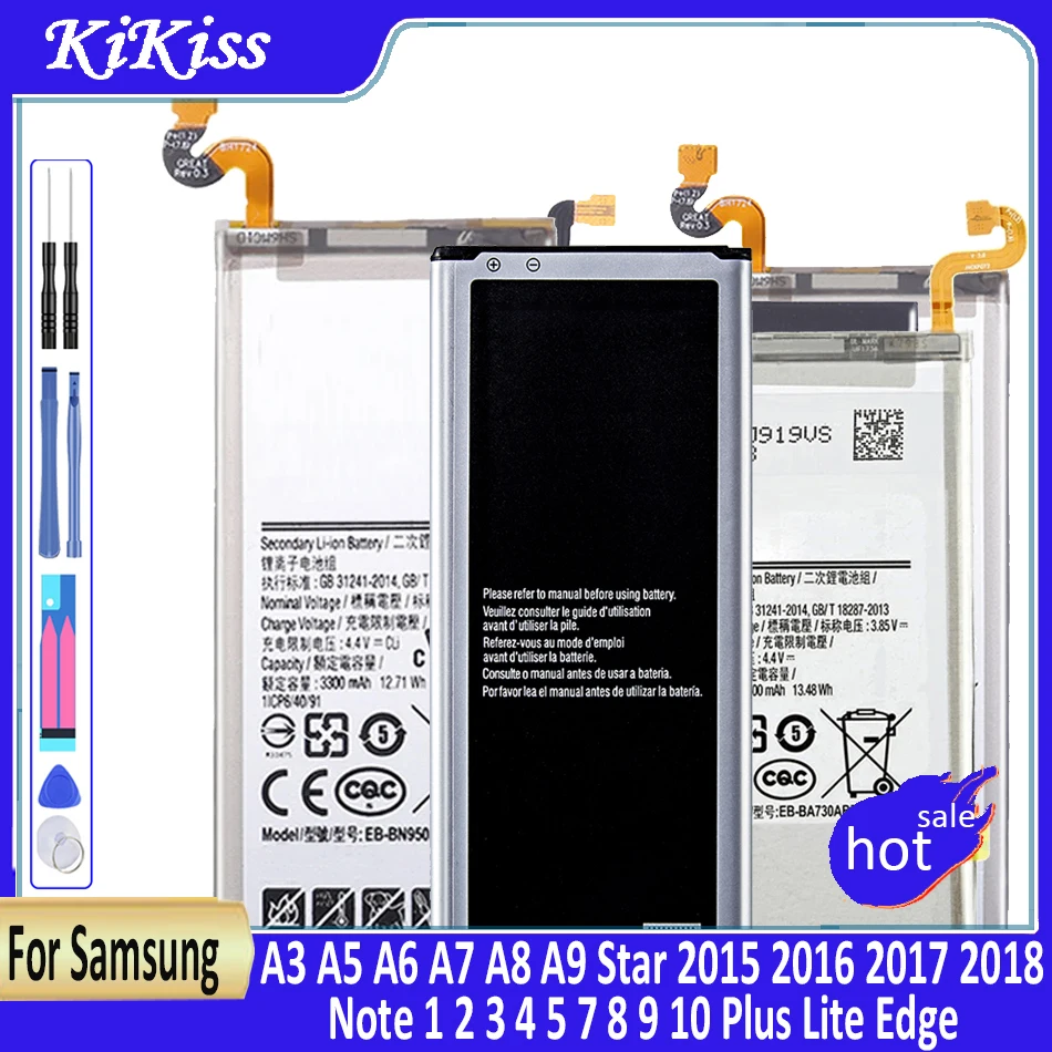 Аккумулятор для Samsung Galaxy A3, A5, A6, A7, A8, A9 Star 2015, 2016,  2017, 2018/Note 1, 2, 3, 4, 5, 7, 8, 9, 10 Plus Lite, Edge SM, A510F, A310F  | AliExpress