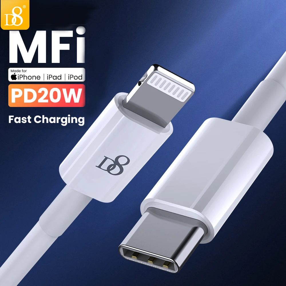 

Кабель D8 PD 20 Вт USB C для iPhone 13 12 11 Pro Max, быстрая зарядка для iPhone, USB C кабель, USB Type C кабель для передачи данных, зарядное устройство USB